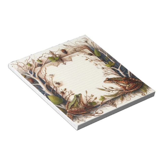Flowers and Frogs 2 Notepad (Angled)