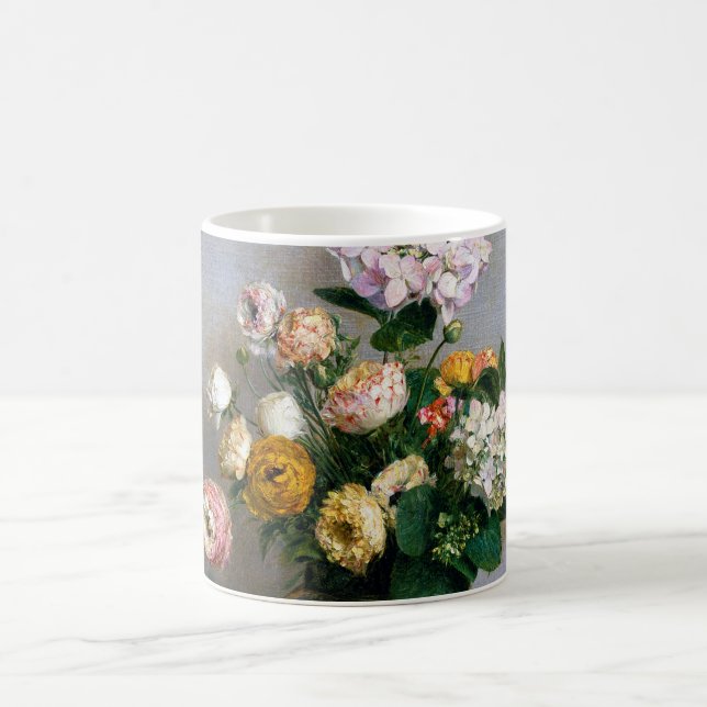 Flowers and Fruit, Henri Fantin-Latour Coffee Mug (Center)