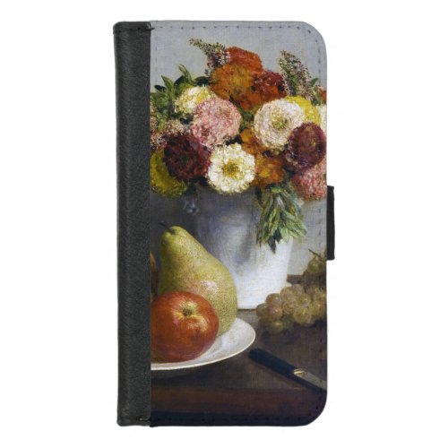 Flowers and Fruit Henri Fantin_Latour iPhone 87 Wallet Case