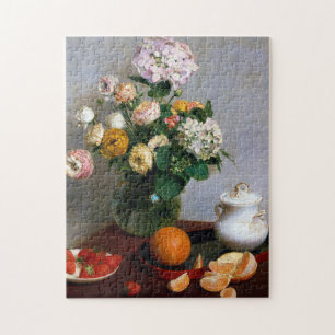 Flowers and Fruit, Henri Fantin-Latour Jigsaw Puzzle