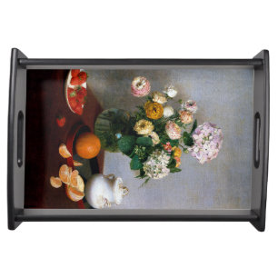 Flowers and Fruit, Henri Fantin-Latour Serving Tray