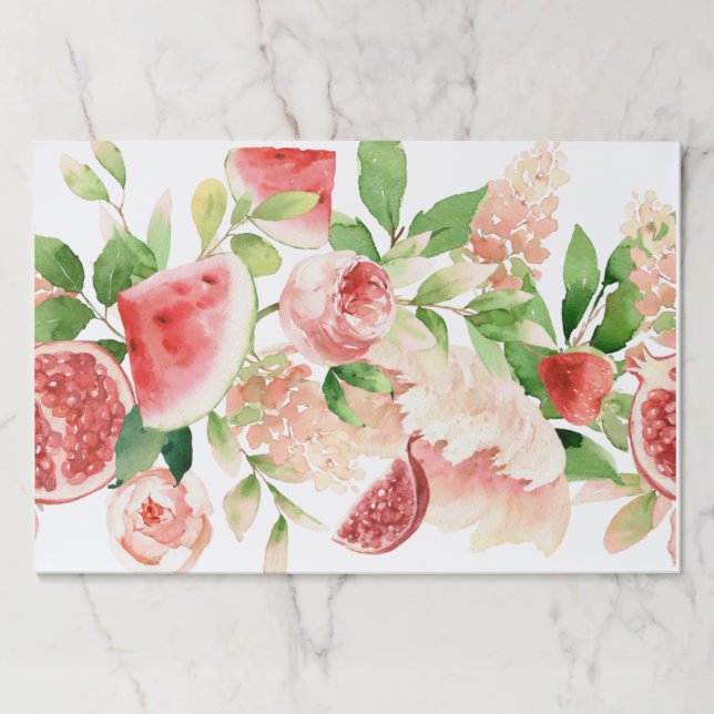 Flowers and Fruit Tearaway Paper Placemats (Front)