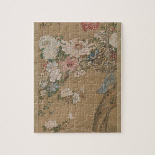 Flowers and Goldfish _ Japanese Edo Period Jigsaw Puzzle