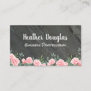 Flowers and Granite Stone Business Card