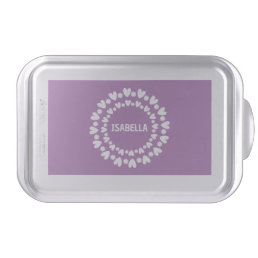 Flowers And Hearts Name Cake Pan