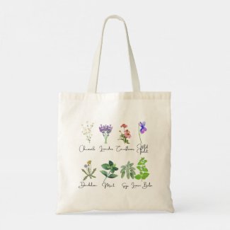 Flowers and Herbs Tote