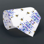 Flowers and Honey Bees Neck Tie<br><div class="desc">Neck Ties with Beautiful Spring Flowers and Bees Flying - Drawing Nature Sweet Honey Bee - or Choose / Add Your Favorite Text / Color - Make Your Unique Tie Gift - Resize and move or remove and add elements / image with customization tool ! - Drawing and Design by...</div>