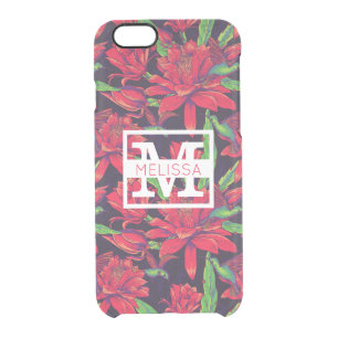 Flowers And Hummingbirds Add Your Name Clear iPhone 6/6S Case