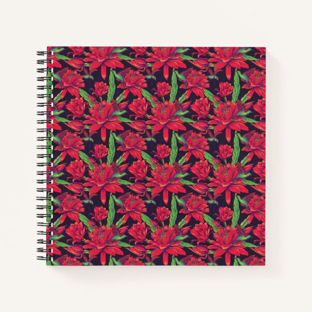 Flowers And Hummingbirds Notebook (Front)