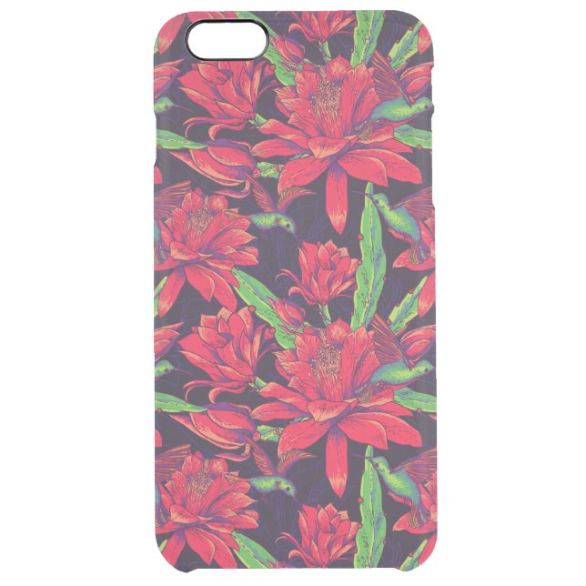 Flowers And Hummingbirds Uncommon iPhone Case (Back)