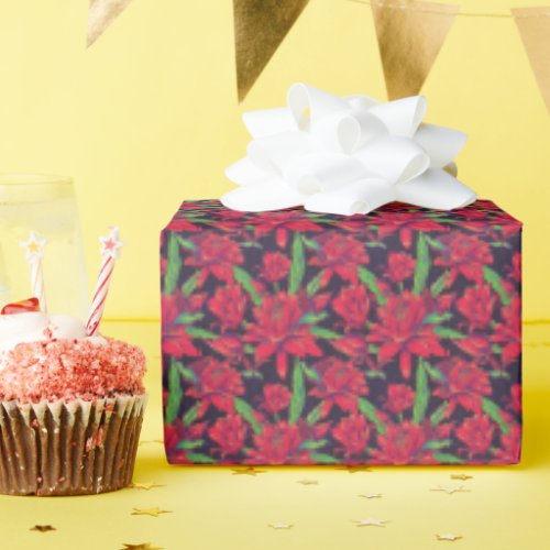 Flowers And Hummingbirds Wrapping Paper