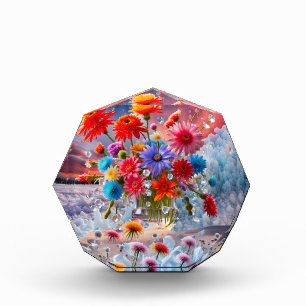 Flowers and Ice Crystals Acrylic Award