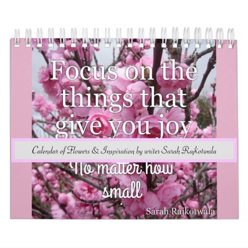 Flowers and Inspirational Quotes Calendar
