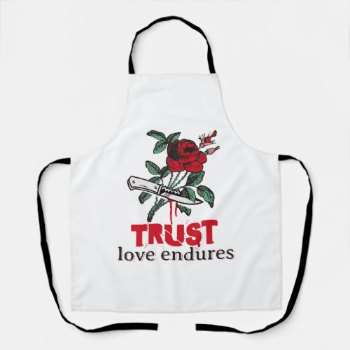 Flowers and knife apron