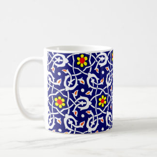 flowers and knots print coffee mug