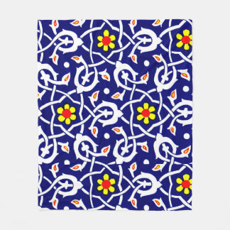 flowers and knots print fleece blanket