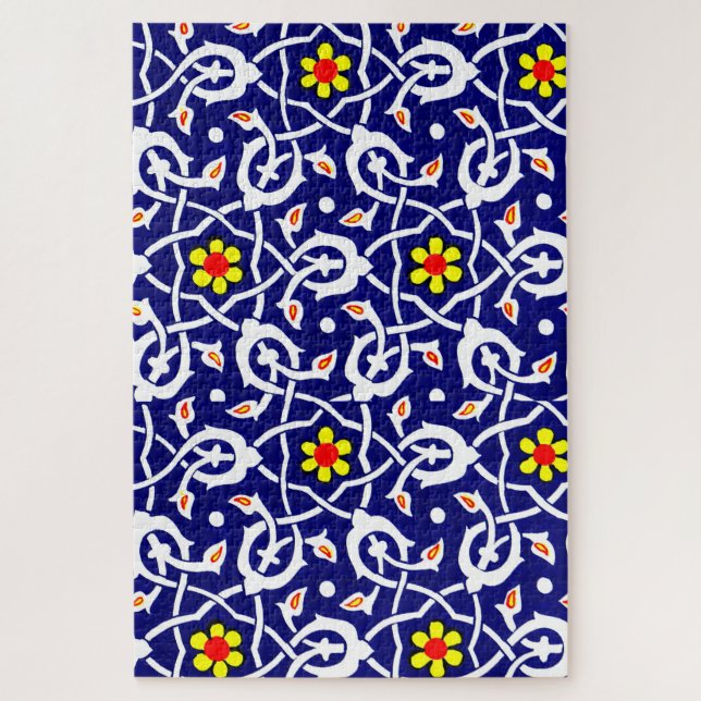 flowers and knots print jigsaw puzzle (Vertical)