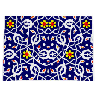 flowers and knots print large gift bag