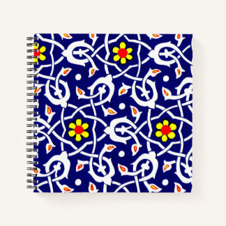 flowers and knots print notebook