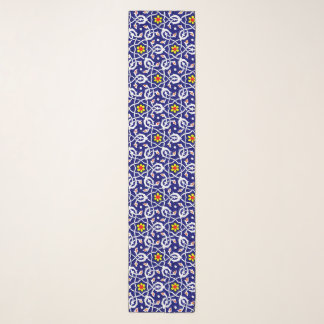 flowers and knots print scarf