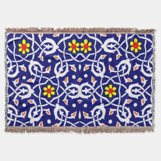 flowers and knots print throw blanket