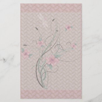 Flowers And Lace Stationery by GranniesAttic at Zazzle