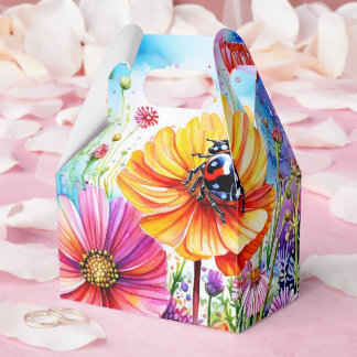 Flowers and Ladybugs Favor Boxes