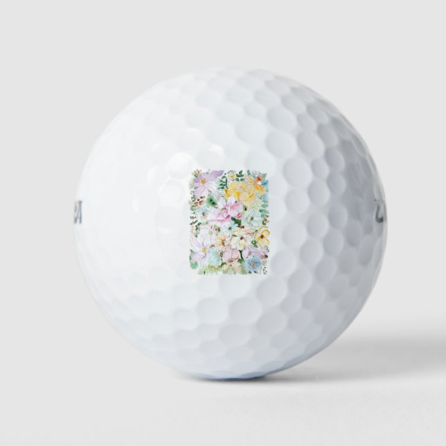 flowers and leaves arrangement 2021 golf balls (Front)