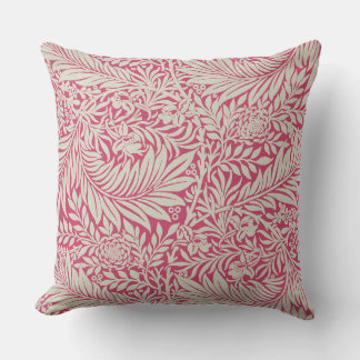 Flowers and Leaves Throw Pillow