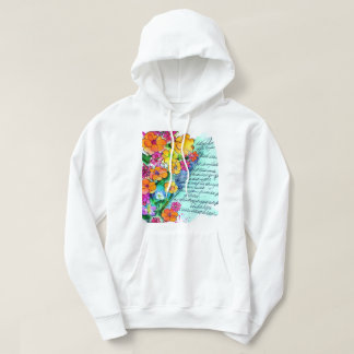 Flowers and Letters Hoodie