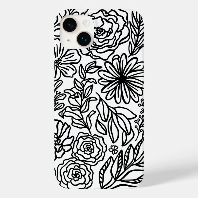 Flowers and More in Black Case-Mate iPhone Case (Back)