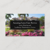 Flowers and Palm Trees Landscape Contractor Business Card (Front)