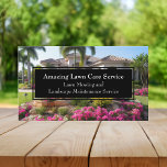 Flowers and Palm Trees Landscape Contractor Business Card