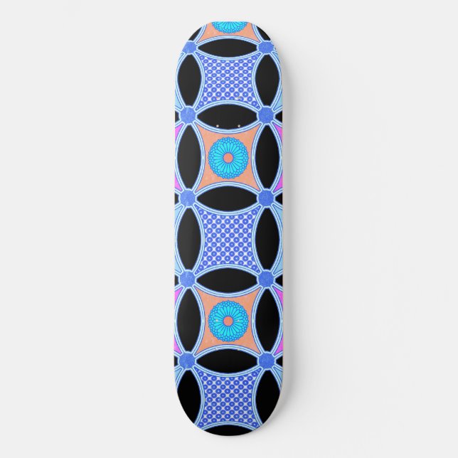 Flowers and Patterns Skateboard (Front)