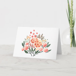 Flowers and Patterns Watercolor Greeting Card