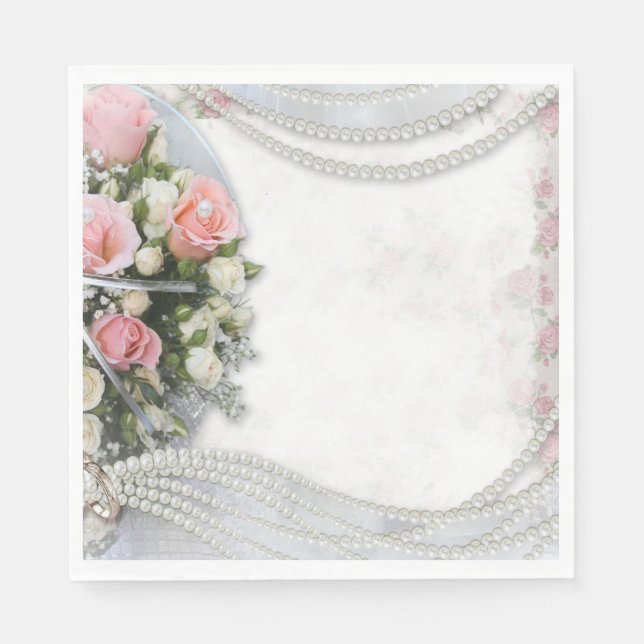 Flowers and Pearls Napkins (Front)