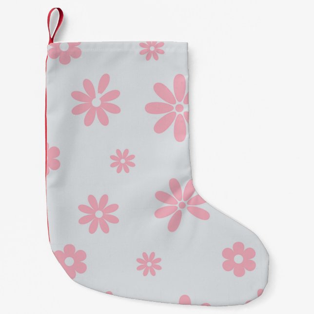 Flowers and Petals 12 Small Christmas Stocking (Front)