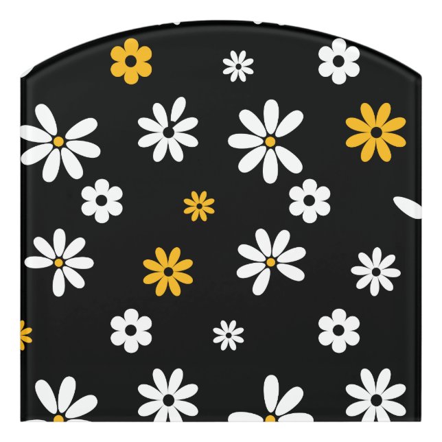 Flowers and Petals 15 Door Sign (Contour Front)
