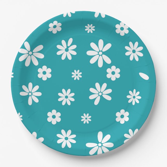 Flowers and Petals 5 Paper Plates (Front)