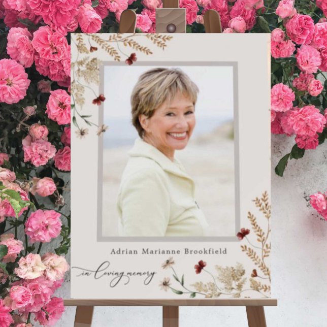 Flowers and Photo Memorial Service Foam Board (Creator Uploaded)