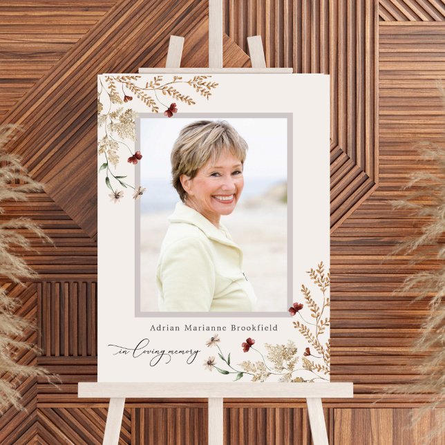 Flowers and Photo Memorial Service Foam Board (Creator Uploaded)