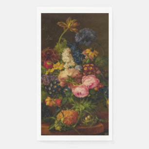 Flowers and Pineapple on an Entablature Paper Guest Towels