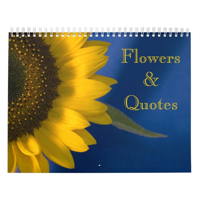Flowers and Quotes Calendar (Cover)