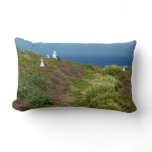 Flowers and Seagulls on Anacapa Island Lumbar Pillow
