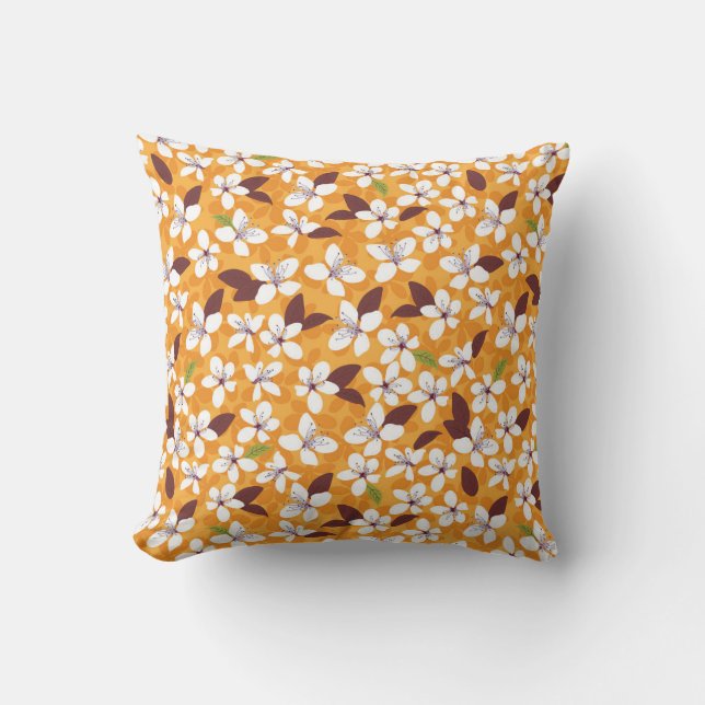 Flowers and Shades Throw Pillow (Front)