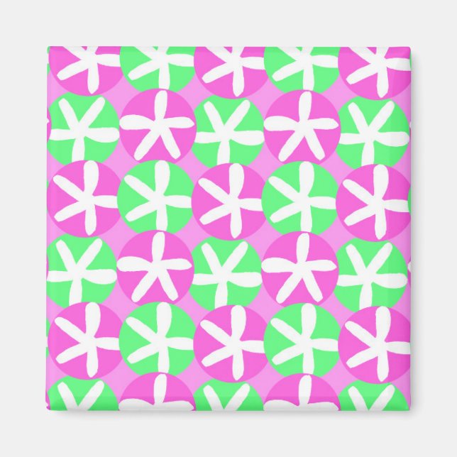 Flowers and Spots Magnet (Front)