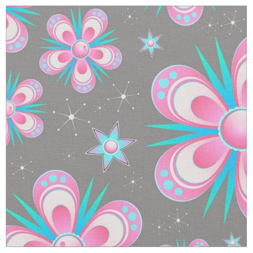 flowers and stars fabric