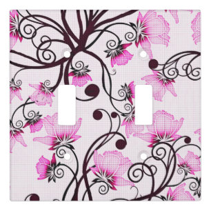 Flowers and Swirls Light Switch Cover