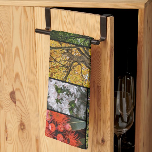Flowers and Trees Beautiful Nature Photos Kitchen Towel (Thirds Fold)