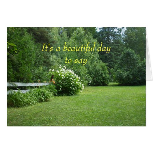Flowers and trees Lawn Scene Cards (Front Horizontal)
